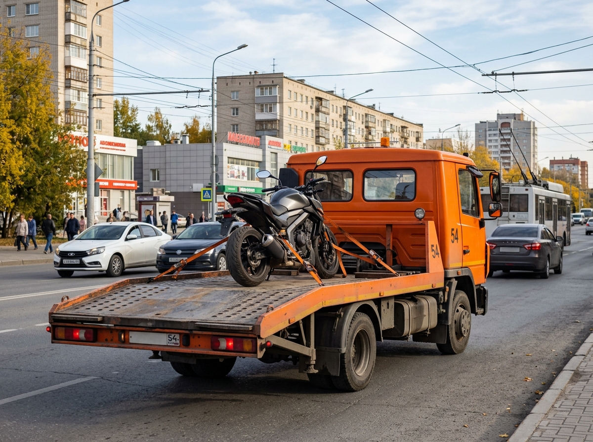 Перевозка мотоцикла — Гусинобродское шоссе